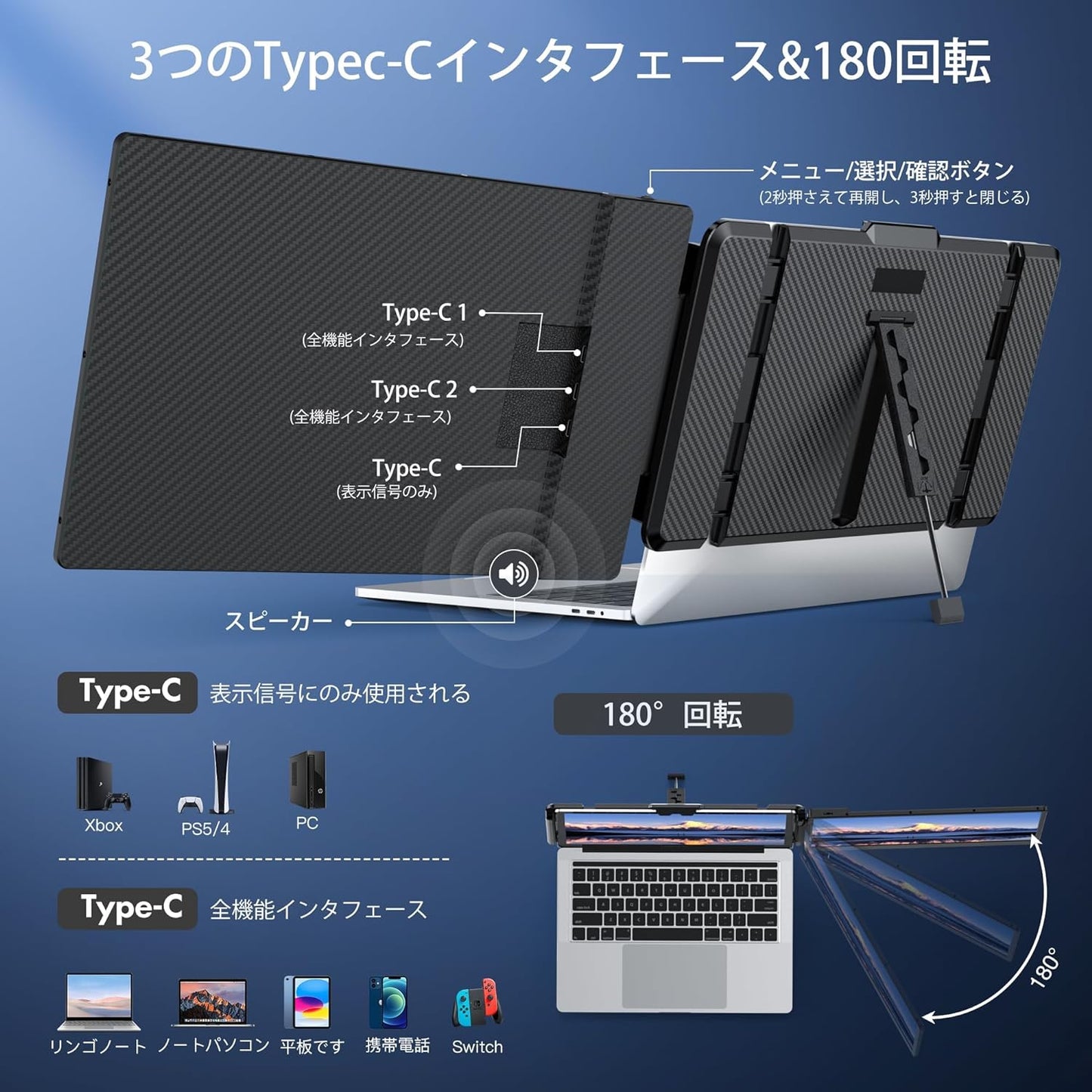 Kwumsy S1 14 インチ ラップトップ ポータブル モニター