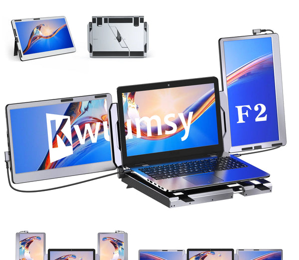Kwumsy F2 360°回転トリプルポータブルラップトップモニター Kwumsy F2 360°回転トリプルポータブルラップトップモニター