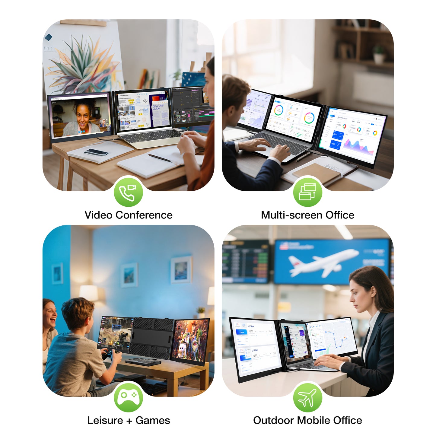 Kwumsy S8PRO MAX 世界初・1.2kg超軽量 15.3インチ デュアルスクリーン ポータブルディスプレイ