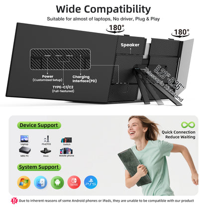 Kwumsy S8PRO MAX 世界初・1.2kg超軽量 15.3インチ デュアルスクリーン ポータブルディスプレイ